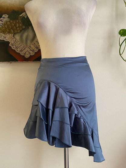 Brand new ruffled satin skirt