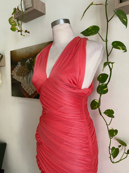 Brand new coral summer bodycon dress