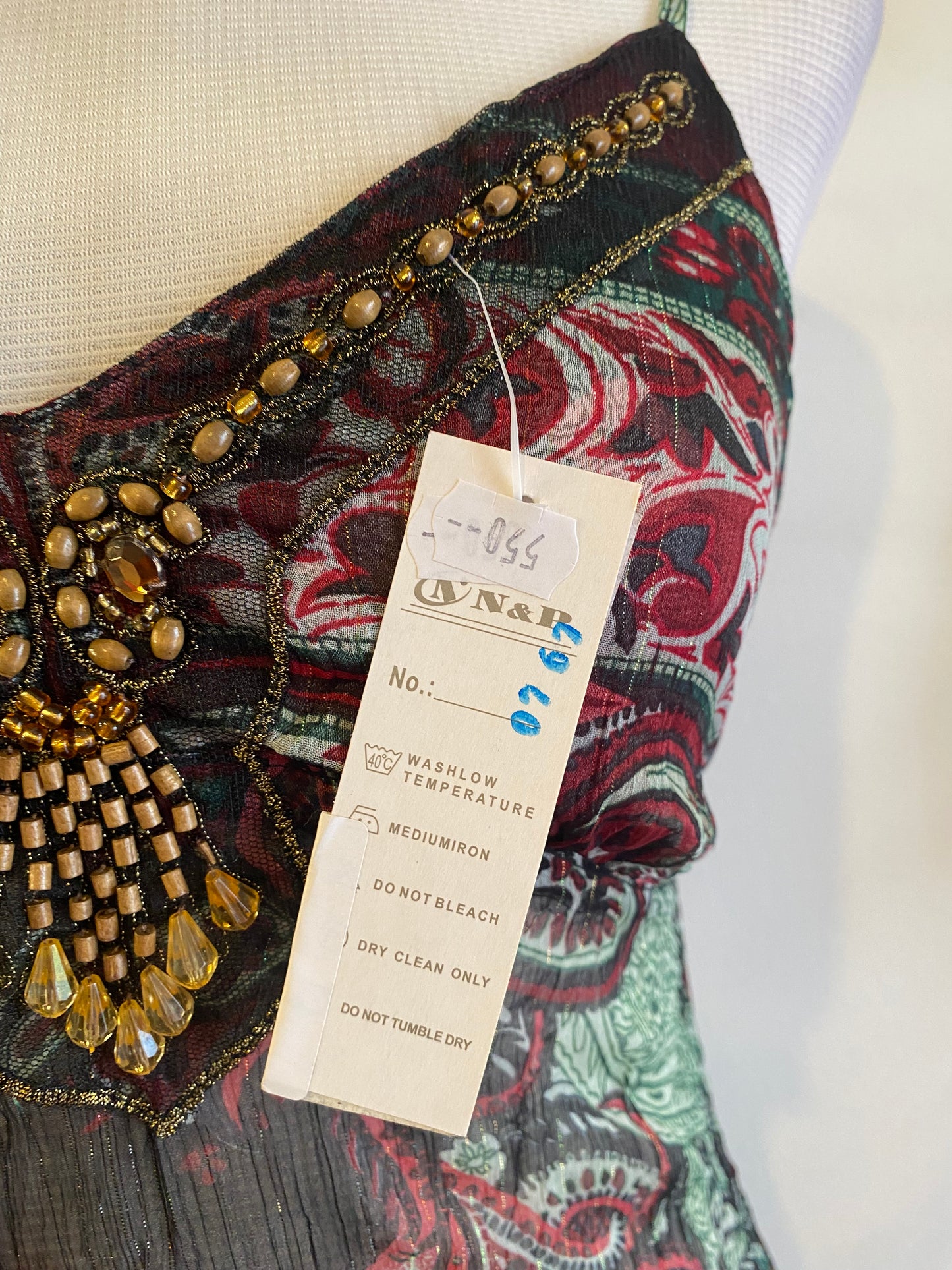 Silk based brand new beaded top