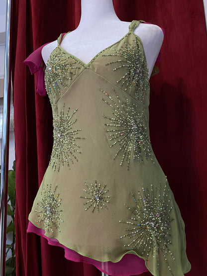 100% silk brand new 2 coloured handbeaded top 💐