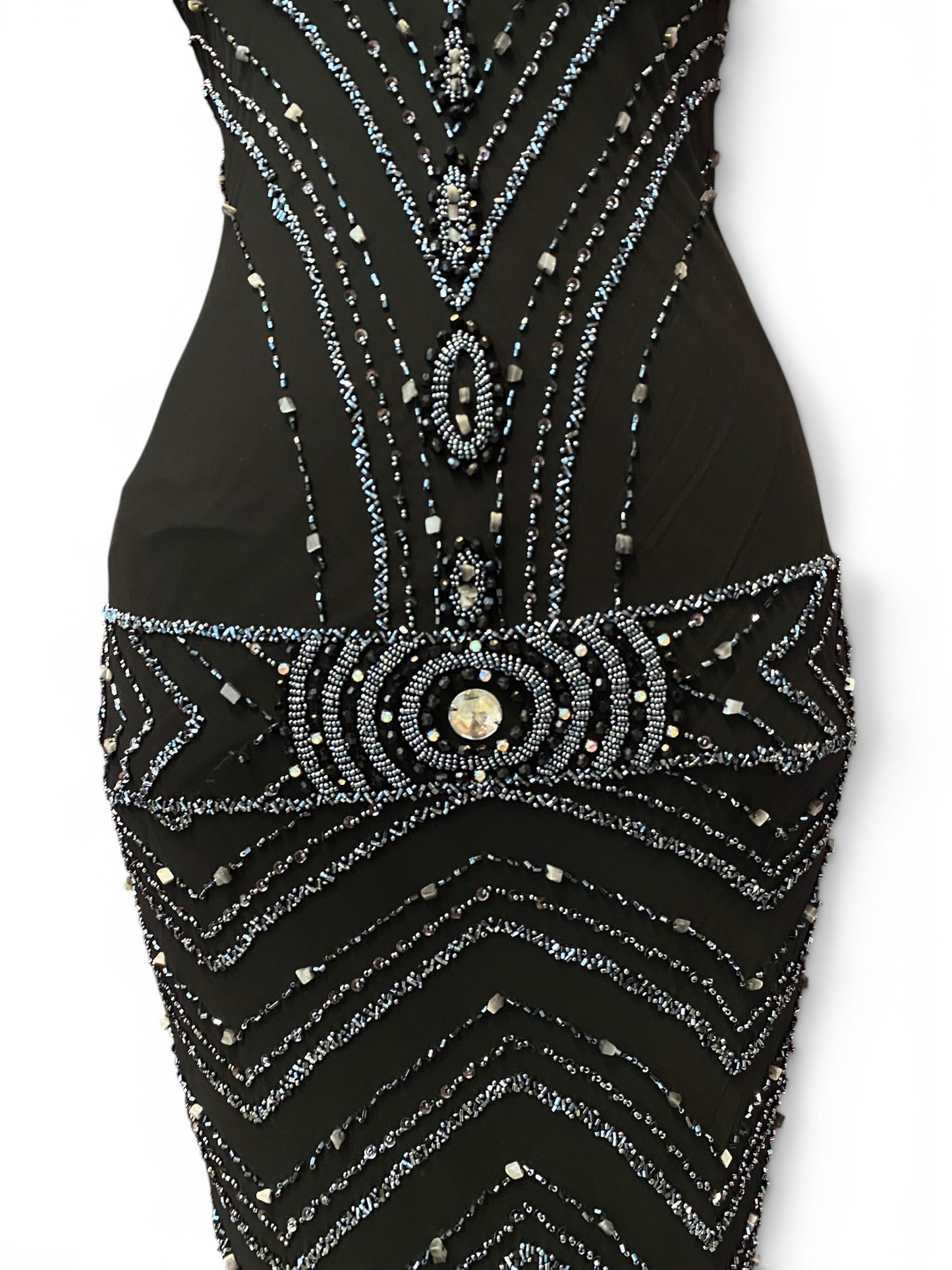 100% silk handbeaded gown