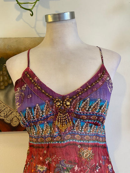 Silk based brand new beaded top