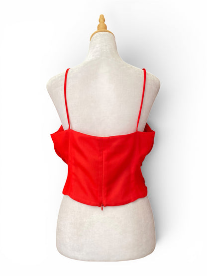 Red rushed up corset top ❤️