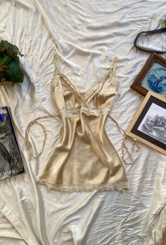 Gold satin fairy cami top 🌟