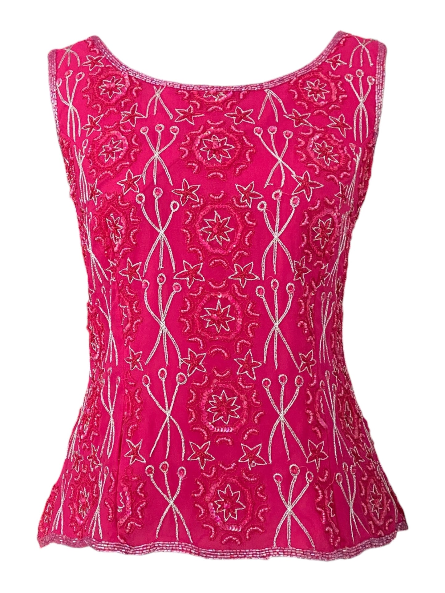 100% silk hot pink top 💞