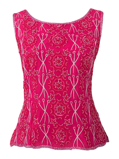 100% silk hot pink top 💞