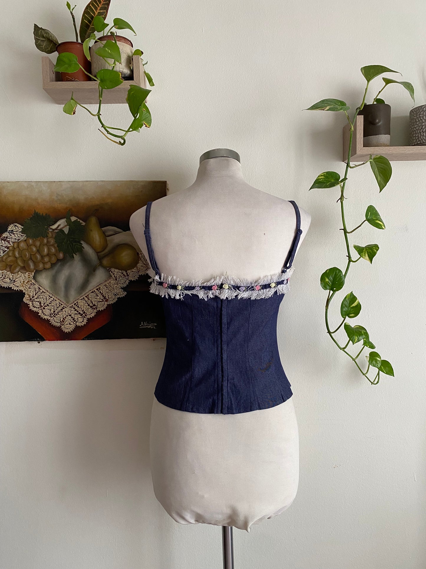 Denim Zinas couture brand new corset