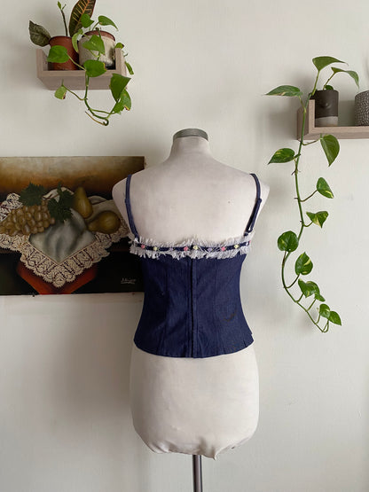 Denim Zinas couture brand new corset