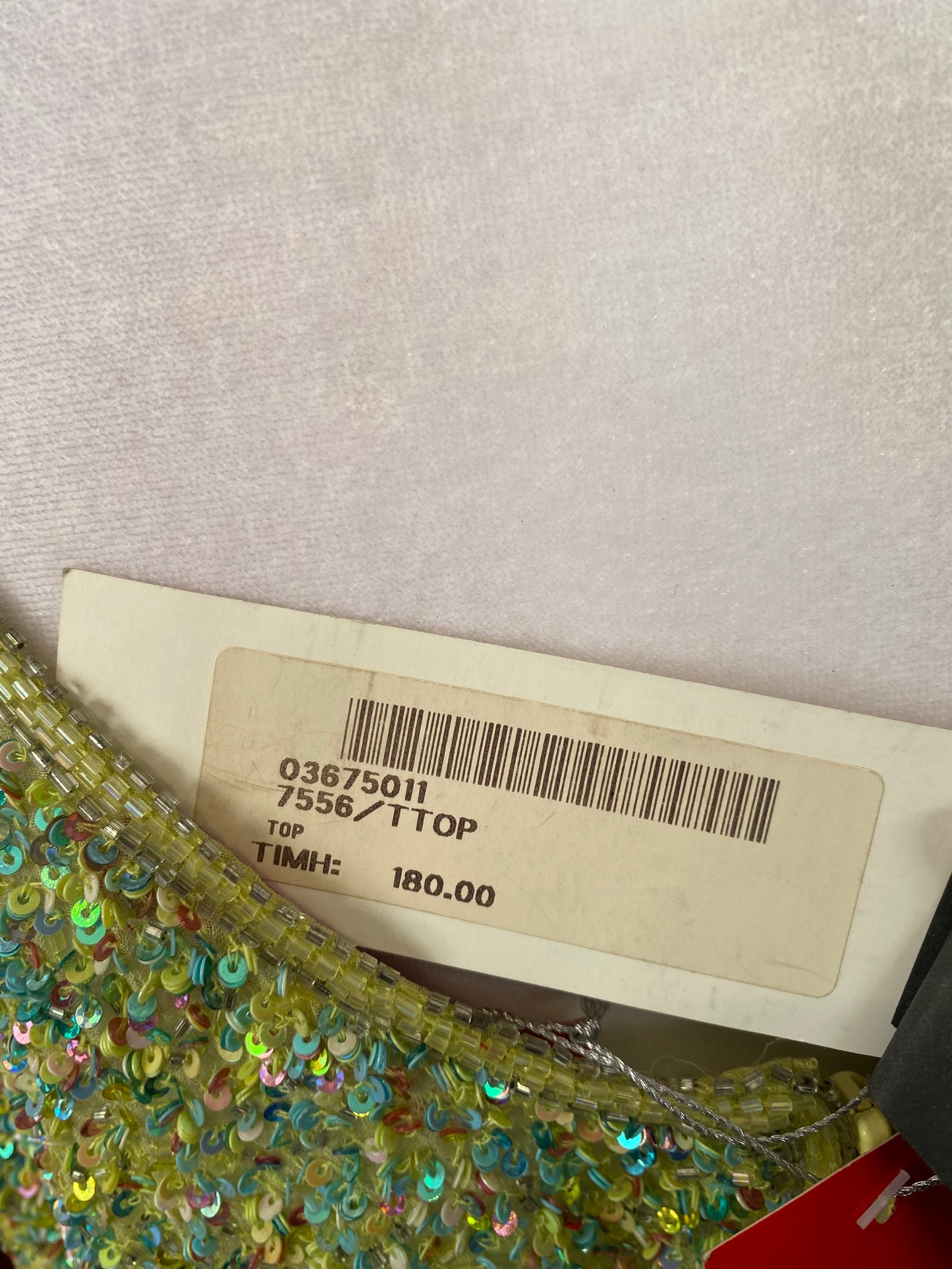 100% silk handbeaded green top 🧚