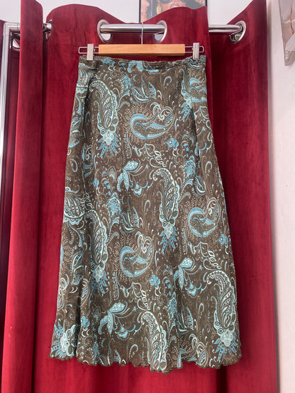 Brown and blue summer skirt