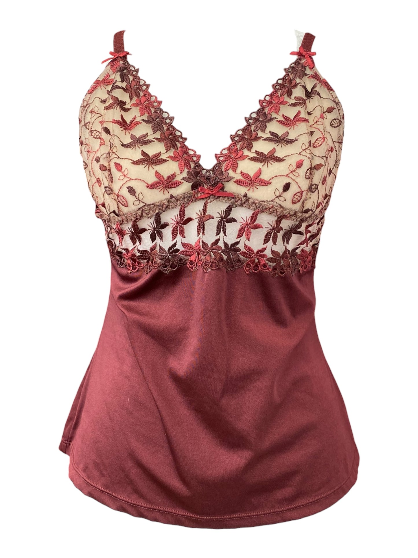Bordeaux Romance Lace Cami
