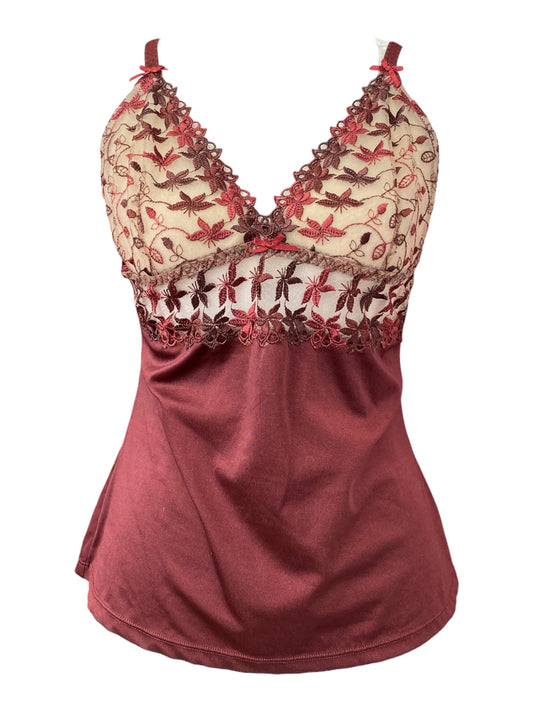 Bordeaux Romance Lace Cami