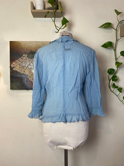 Brand new baby blue see through top