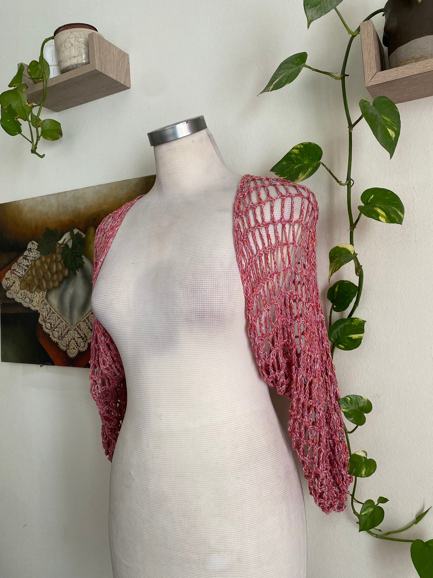 Brand new knitted pink summer bolero