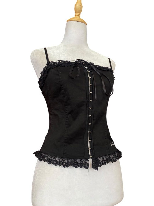 Black romantic corset top