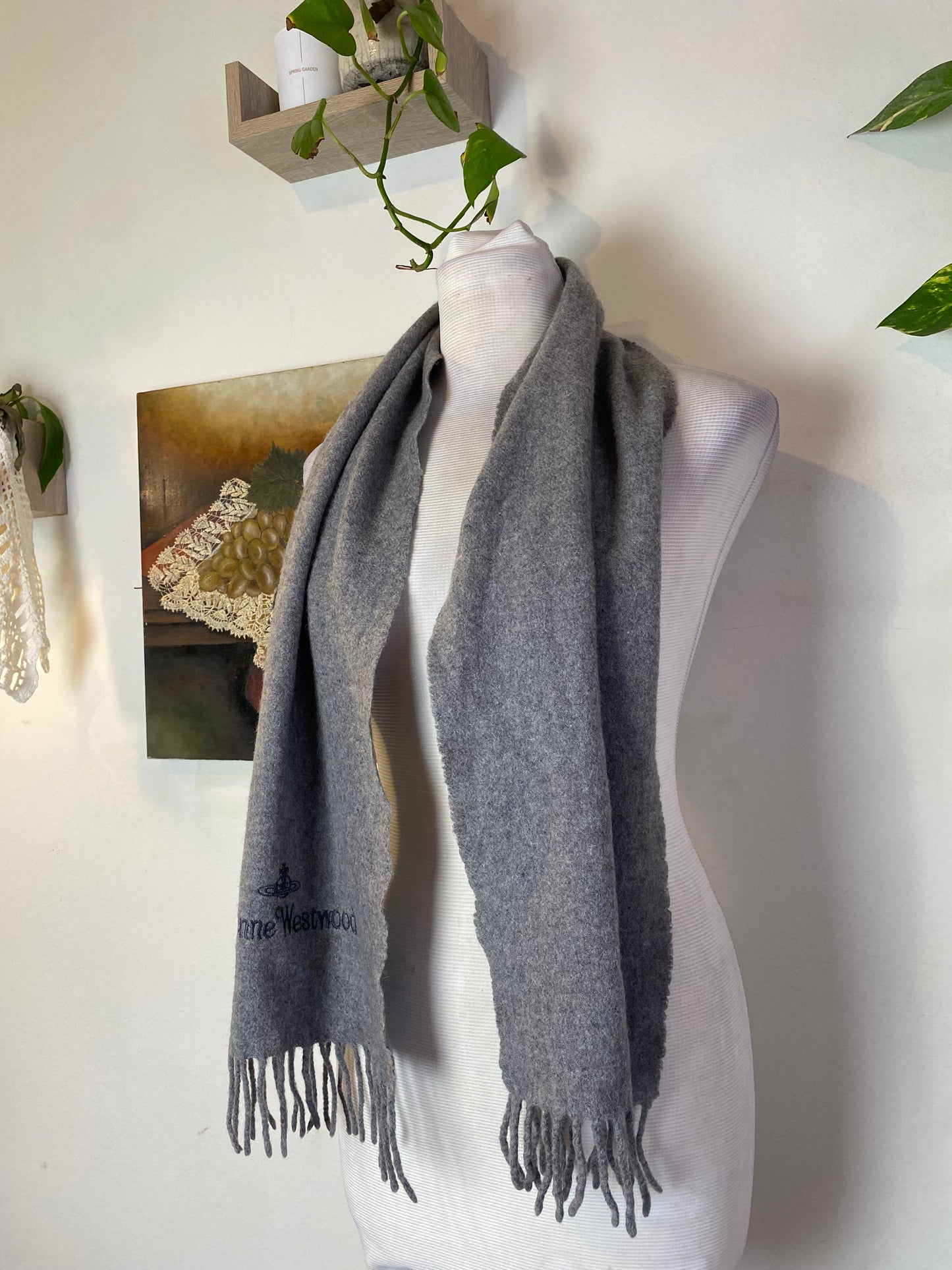 Vivienne Westwood wool grey scarf