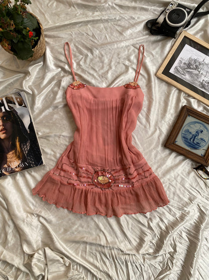 Silk dusty pink top 💞