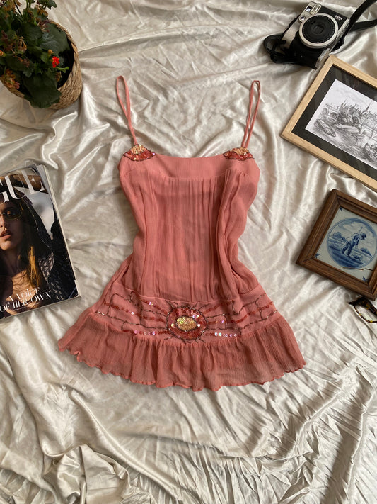 Silk dusty pink top 💞