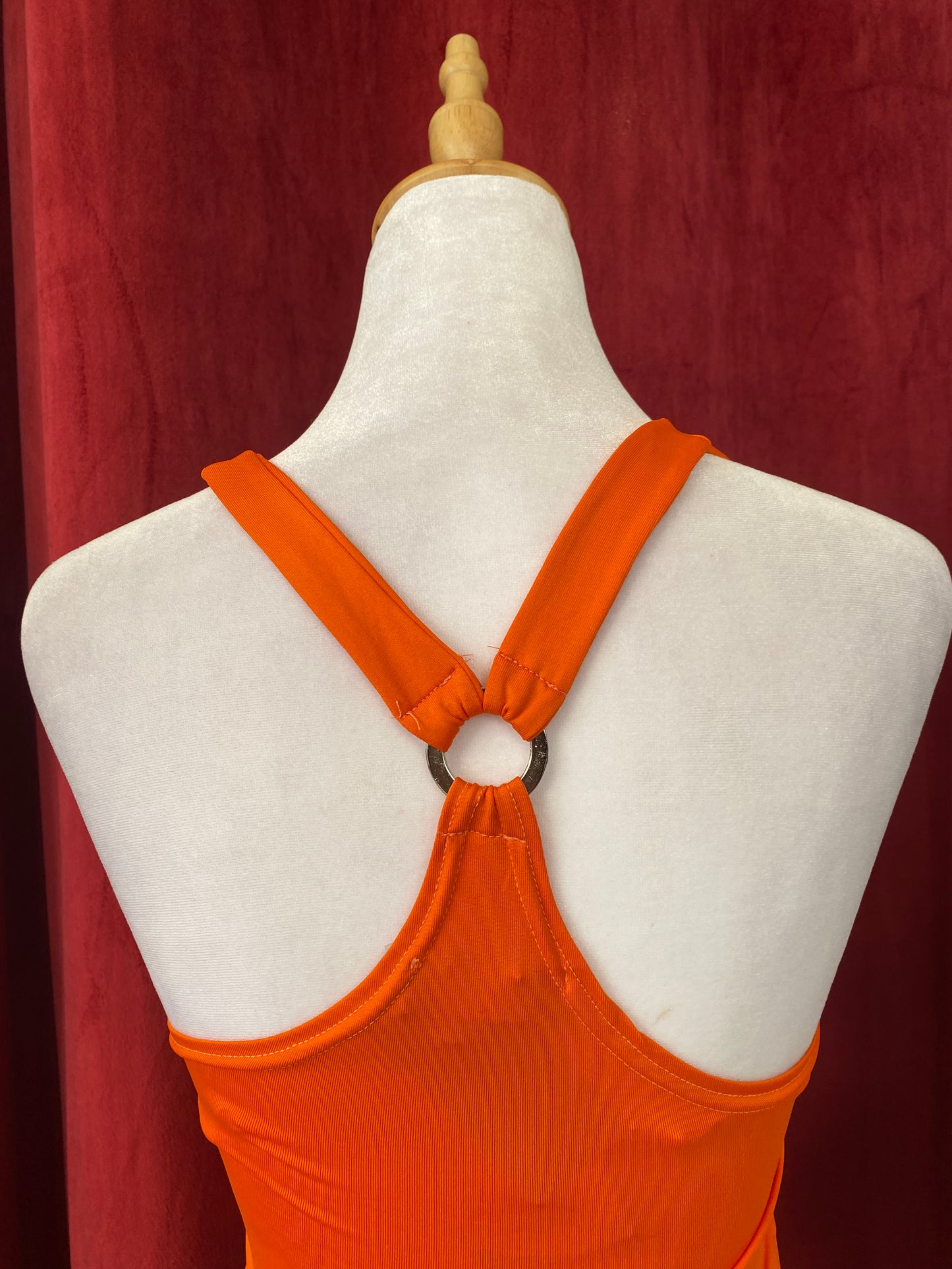 Orange y2k fitted crop top