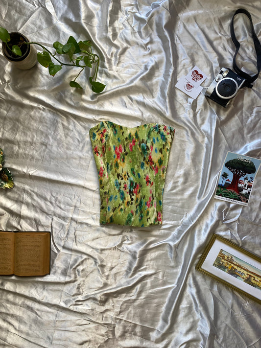 Green ethereal corset