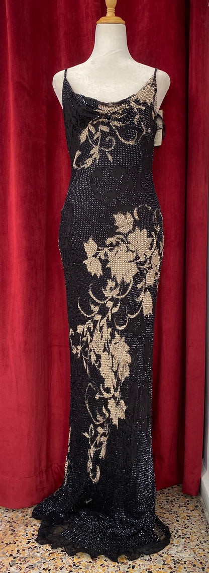 Noir Château Beaded Gown