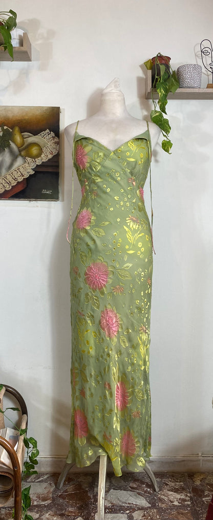 Celeste Garden Silk Gown