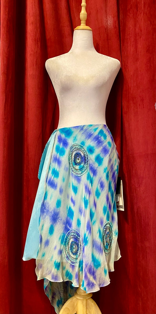 100% silk aftershock multicoloured skirt 🦋