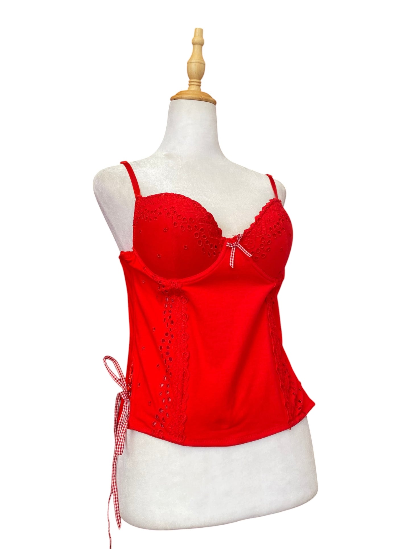 Red lace up corset 💋