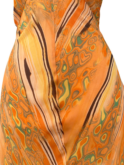 100% silk sunset dress