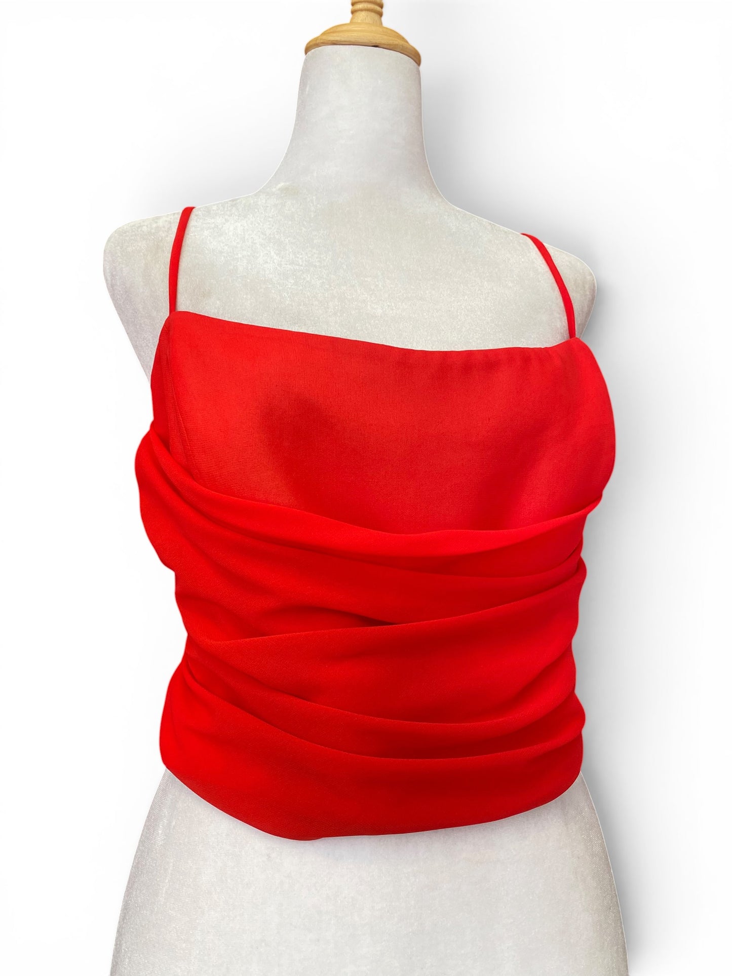 Red rushed up corset top ❤️