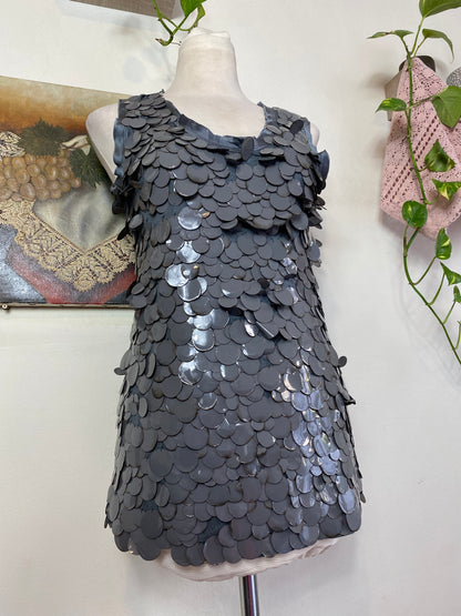 Blumarine grey sequin top