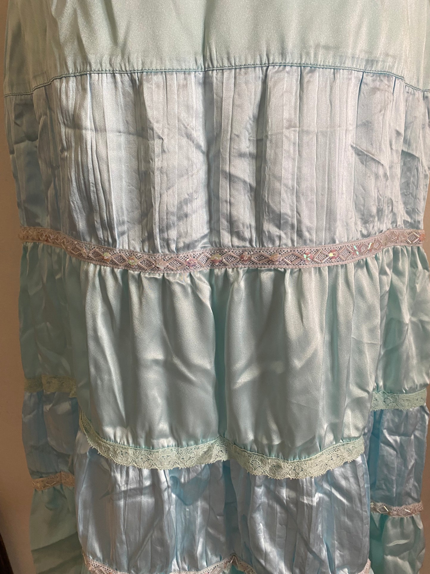 Brand new baby blue maxi skirt with sequin details