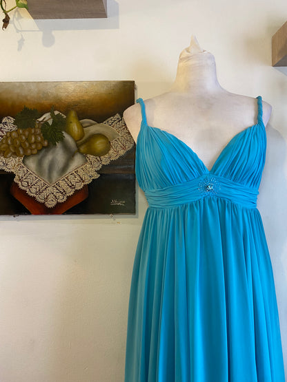 100% silk brand new blue mini dress