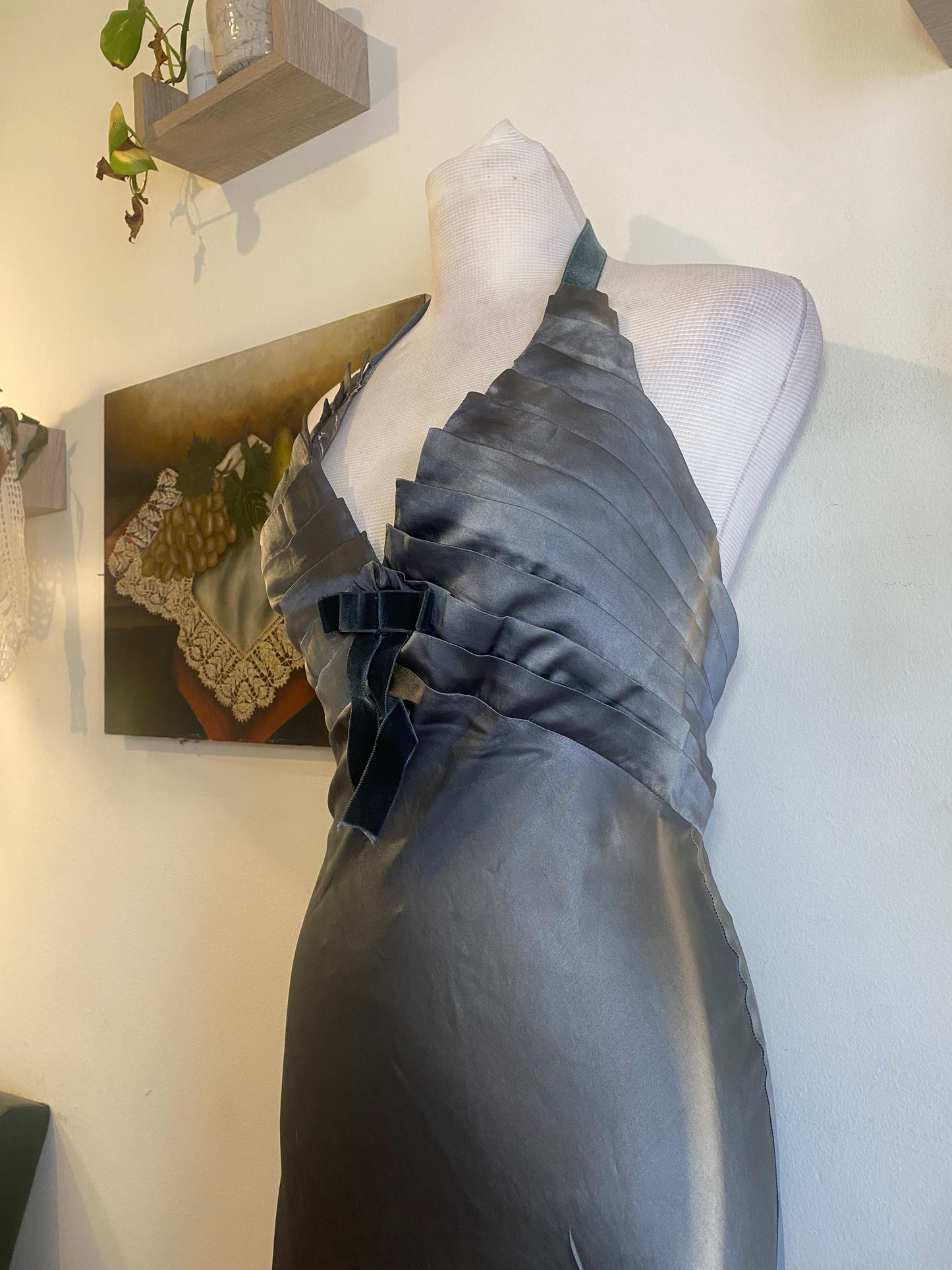 Silk brand new haute couture two toned dress