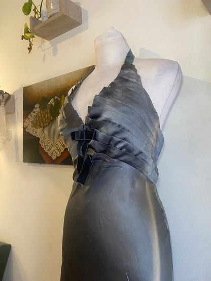 Silk brand new haute couture two toned dress