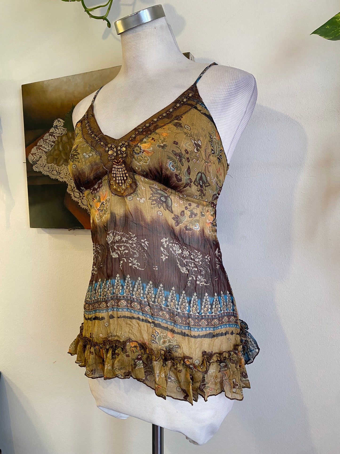 Silk based brand new sequin top