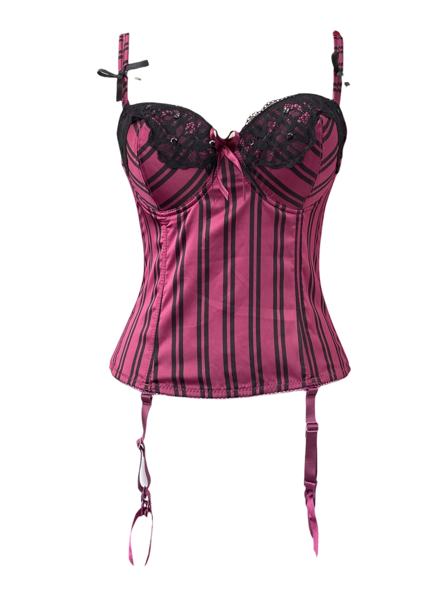 Amethyst Noir Pinstripe corset