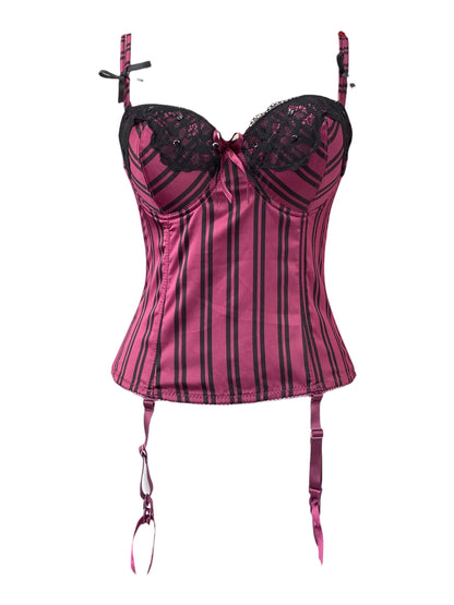 Amethyst Noir Pinstripe corset