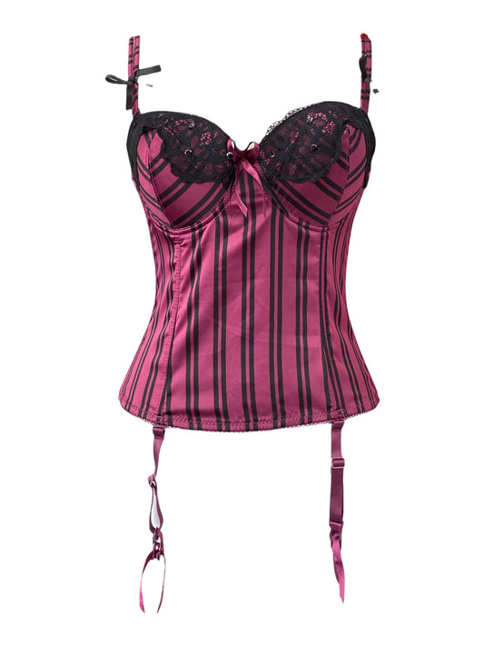 Amethyst Noir Pinstripe corset