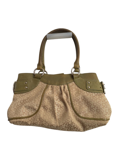 DNKY Green leather canvas bag