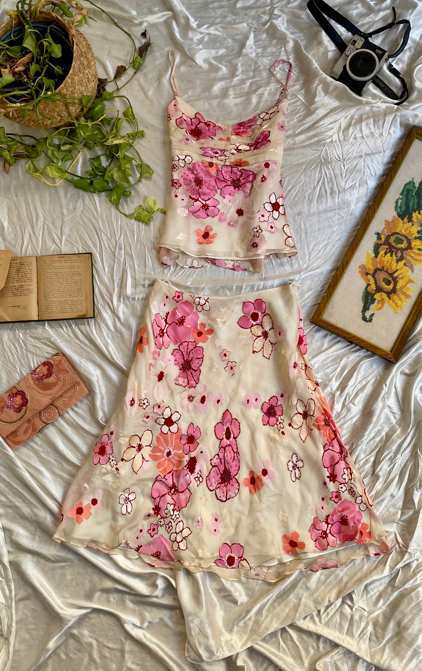 Blush Sakura Silk Ensemble set