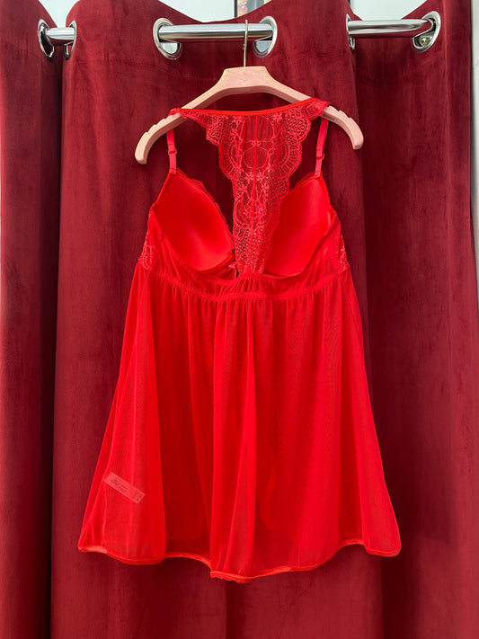 Red corset lace top
