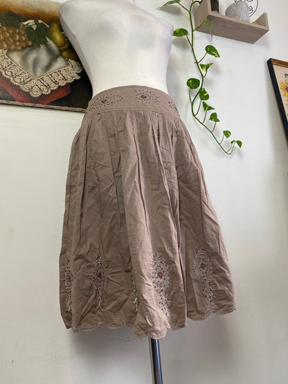 Brand new light brown beaded summer skirt