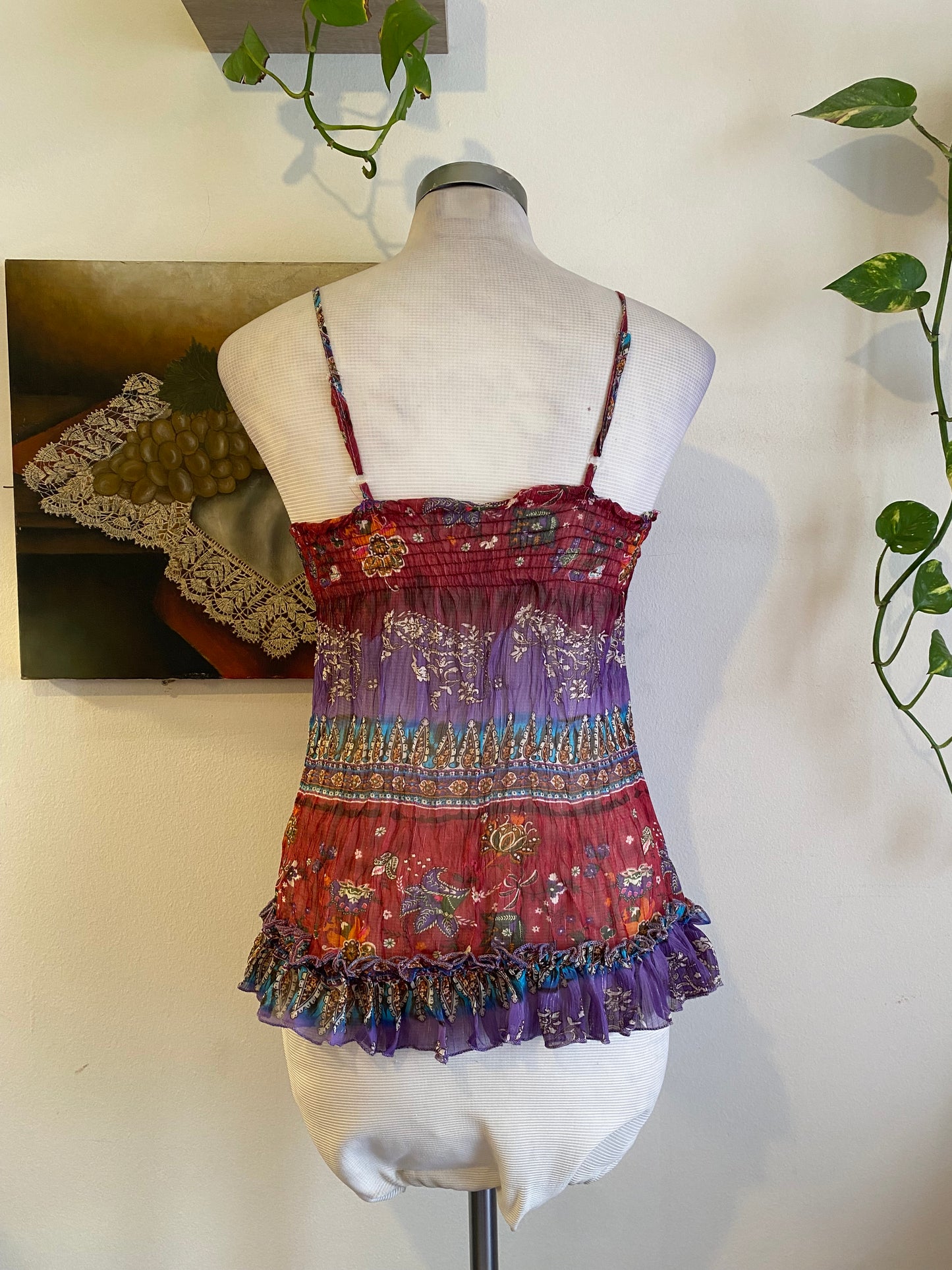 Silk based brand new beaded top