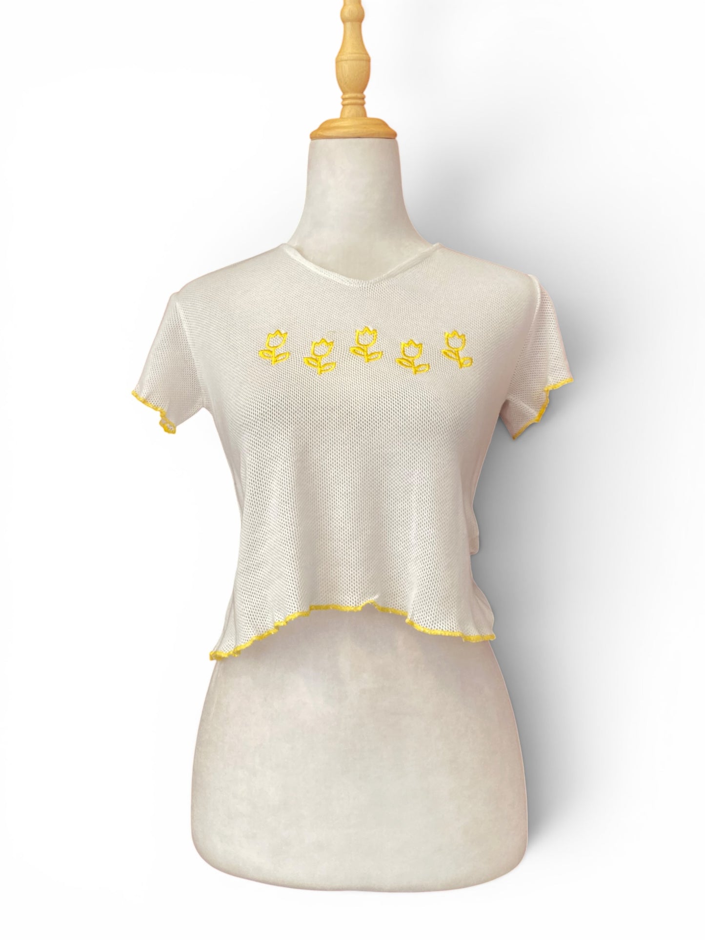 Flower see through top