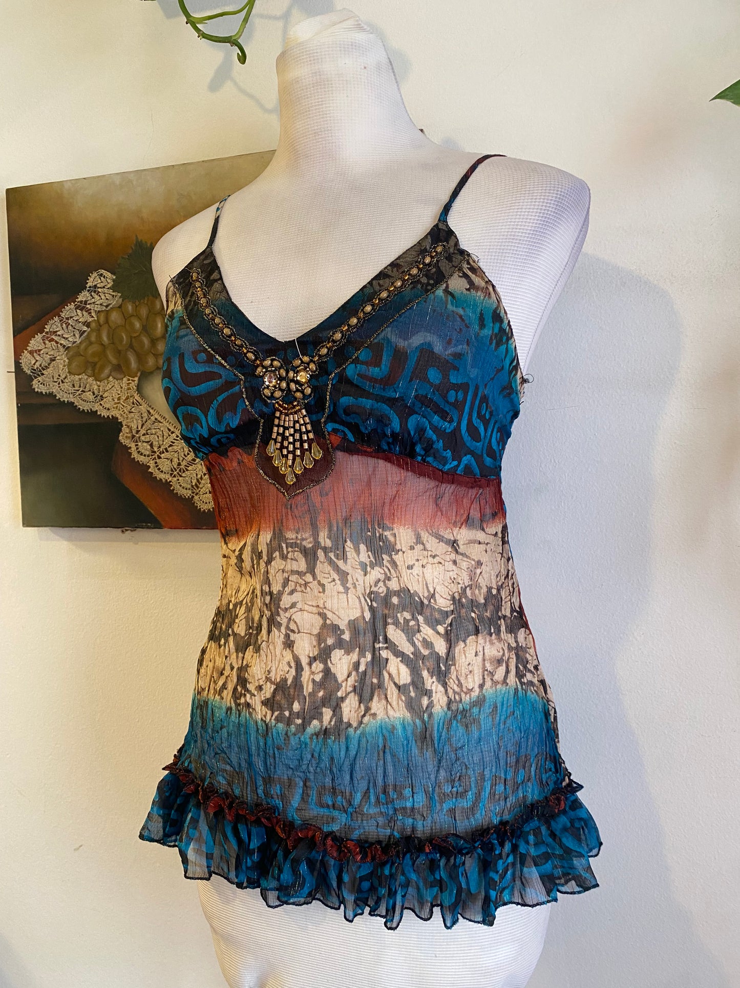 Silk based brand new sequin top