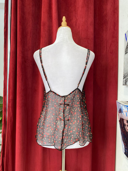 Lingerie see through top with floral details 💐