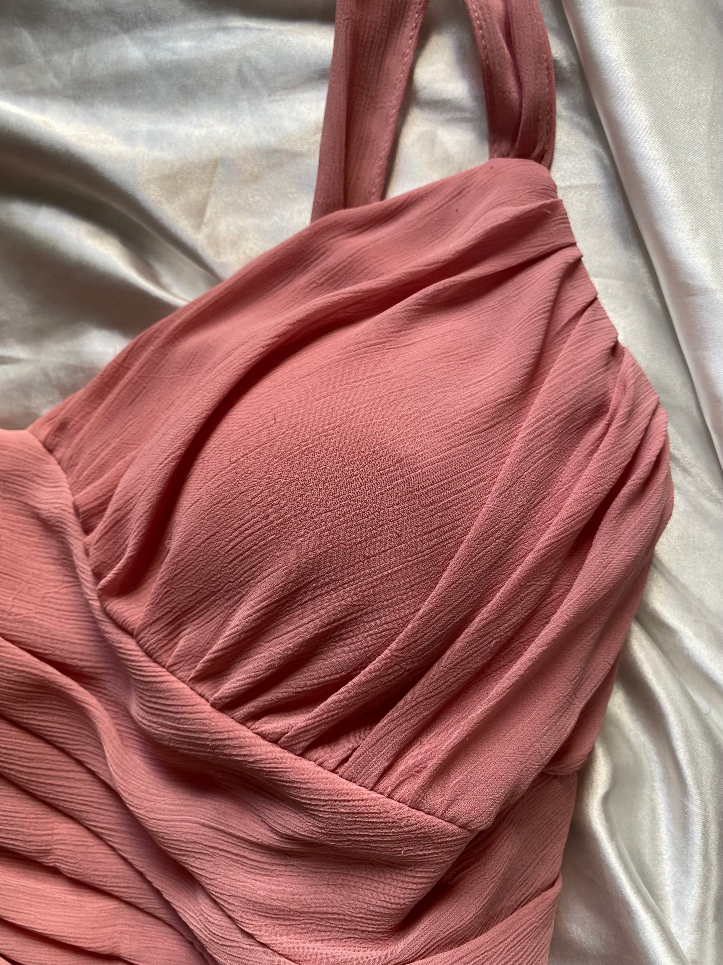 Brand new silk baby pink corset