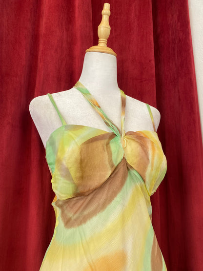 100% silk multicoloured summerdress dress 💐