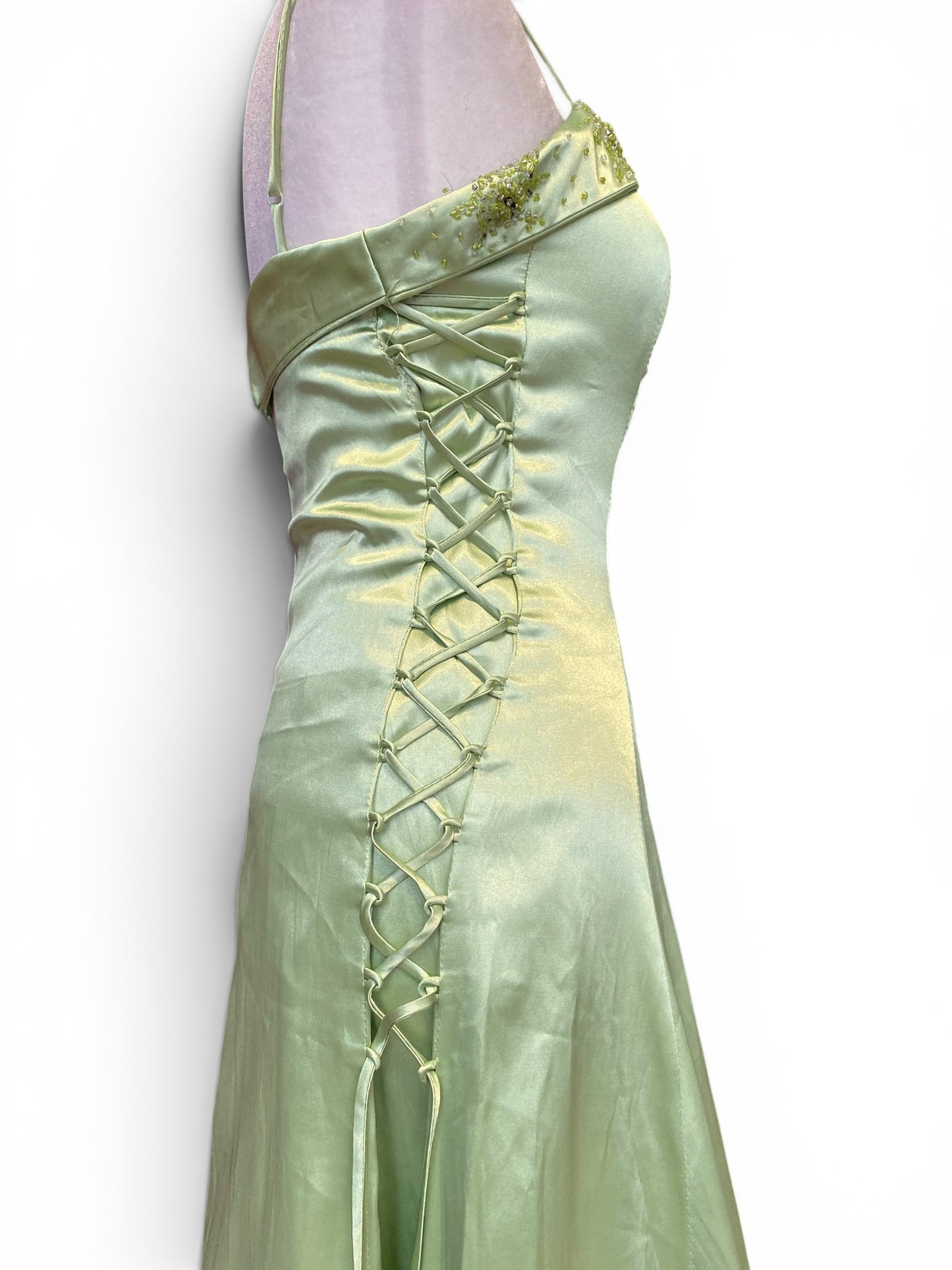 Green fairy corseted dress